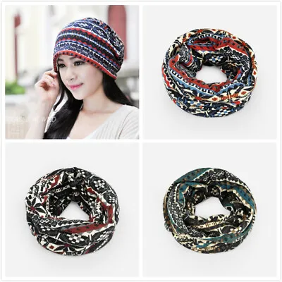 Unisex Mens Womens Beanie Hat Scarf Knitted Hats Ski Slouch Winter Warm Caps • $8.99