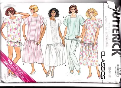 Butterick Sewing Pattern 3775 Maternity Dress Top & Trousers 14-18 Vintage 1980s • £7.99