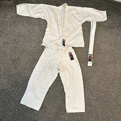 Kids Giko Karate Martial Arts Judo Suit 120cm Height Sizing Approx 6-7yr Old • £4.55