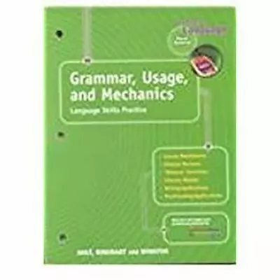 Grammar Usage And Mechanics: Elements Of Language 1st Course [ HOLT RINEHART • $4.76