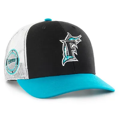 Miami Marlins ’47 Brand Cooperstown Mesh Trucker Snapback Hat • $34.99