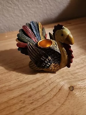 Turkey Candle Holders Tabletop Holidays Debbie Mumm Vtg • $1.99