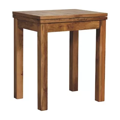 £295 • Buy Small Extending Dining Table Farmhouse Scandi Handmade Wood Compact Seats 2-4