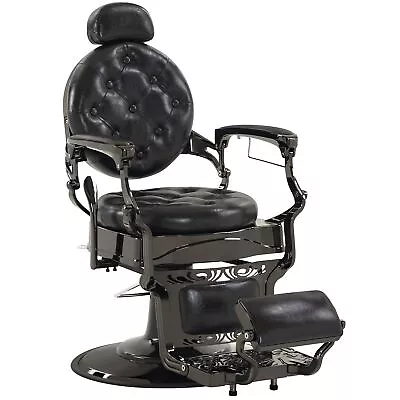 BarberPub Vintage Barber Chair Heavy Duty Metal Frame All Purpose Spa Chair 8914 • $1029.90