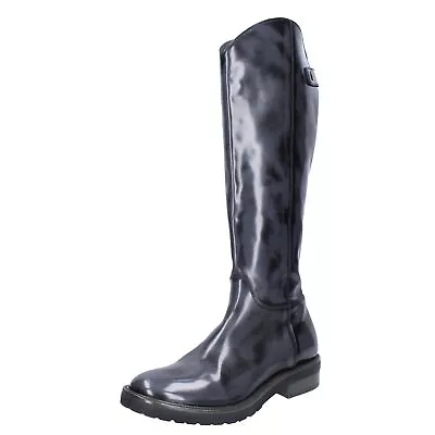 Women's Shoes MOMA 7 (EU 37) Boots Gray Shiny Leather BK293-37 • $134.90