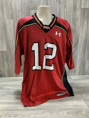 Under Armour Maryland Terrapins Black NCAA Football Jersey Mens XL #12 Outlaw • $35