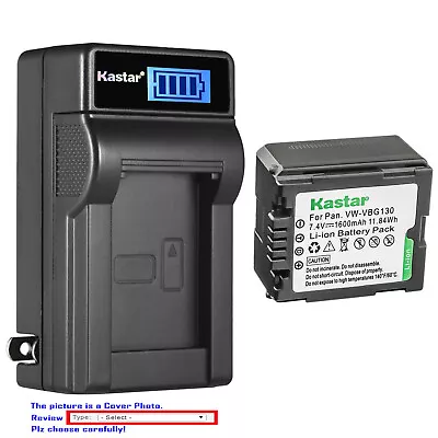 Kastar Battery LCD Wall Charger For Panasonic VW-VBG130 HDC-SD5 HDC-SD600 Camera • $7.99