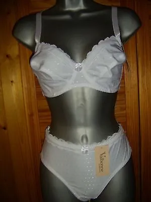Valbonne White Underwired Bra And Seperate Matching Briefs 36-46 D-H Cup(3844) • £8.99