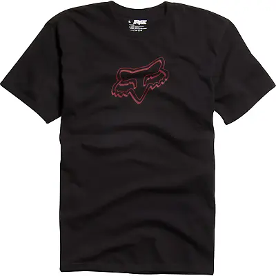Fox Head Logo Sonic Short Sleeve Crew Neck T-Shirt Tee Black Size Medium M NEW • $17.60