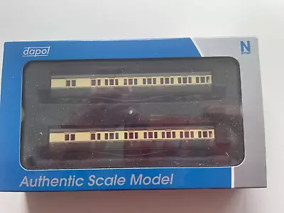 Dapol N Gauge GWR Coach Twin Pack B Set • £19.99