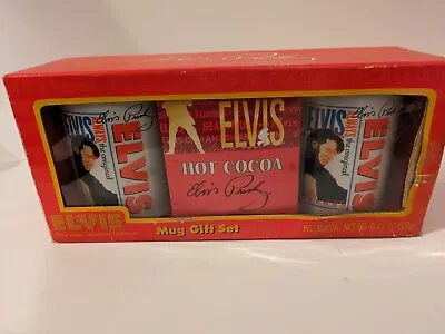 Elvis Presley Signature Product 2 Mug Gift Set Hot Coco Vintage Collector. Music • $0.99