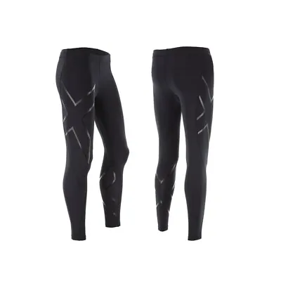 2XU Womens Compression Long Tights - Black/Nero | GREAT BARGAIN • $148.15