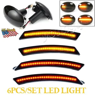 6X For MINI Cooper R55 R56 R57 R58 R59 Front & Rear LED Side Marker Light Lamps • $39.88