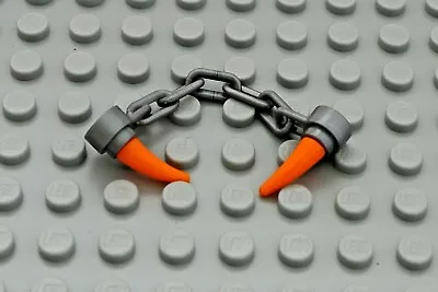 NEW Lego Ninjago Ninja Gray CHAIN FANG Orange Bone Tooth Skeleton Minifig Weapon • $4.99