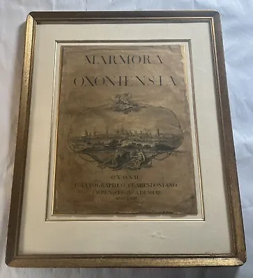 1763 Marmora Oxoniensia By Richard Chandler Front Cover Framed • $250