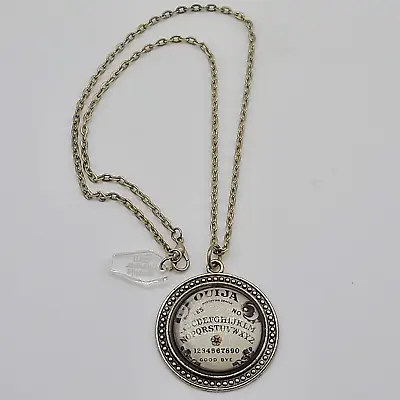 Sparkle Monster Ouija Board Medallion Pendant Necklace In Silver • $10