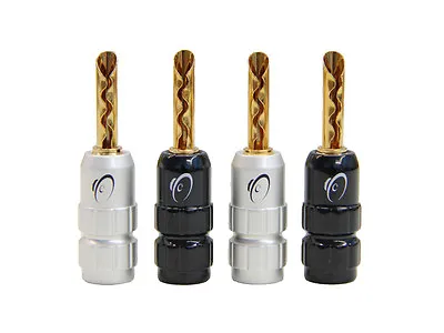 KnuKonceptz BFA Style Banana Plugs Accept 8 To 16 Gauge Speaker Wire Pack Of 4  • $11.99