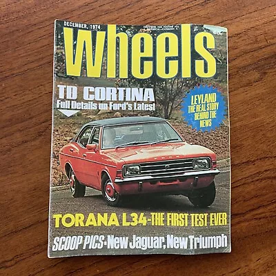 Vintage Dec 1974 'wheels Magazine' L34 Torana John Goss Bathurst Falcon • $65