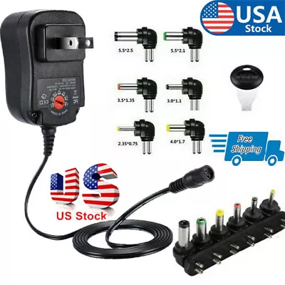 $10.52 • Buy US Plug Multi Voltage 6 Port Power Adapter Supply Charger Portable AC/DC Adapter