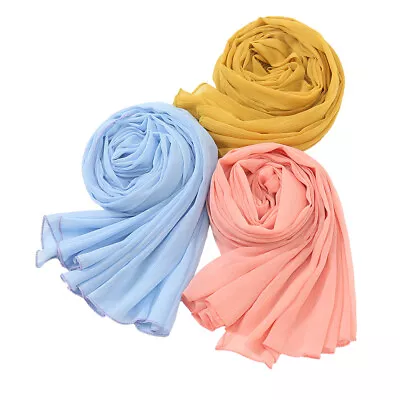 Women's Glitter Chiffon Scarf Hijab Shimmer Head Scarves Muslim Long Shawl Wrap • $9.90