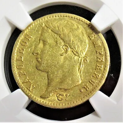 France: Napoleon Gold 20 Francs 1813-A AU50 NGC. • $688.88