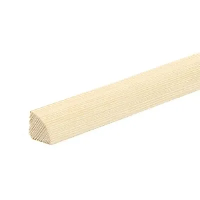 2.4m Quadrant Trim Pine Decorative Moulding Flooring Edging Beading Wood  • £4.99