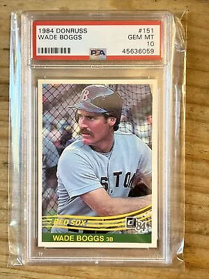 1984 Donruss #151 Wade Boggs 2nd Year Baseball Card Gem Mint PSA 10 • $154.99