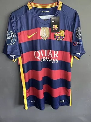 Messi #10 Barcelona 15/16 Champions League Jersey Size Large • $120