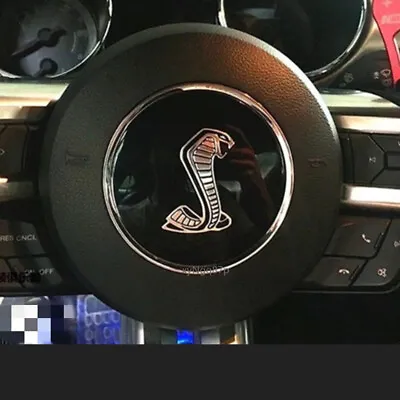 3.35'' Black 3d Snake Car Steering Wheel Center Emblem Sticker Trim For SHELBY • $12.85