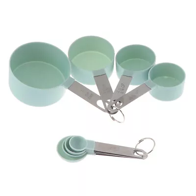 8PCs Measuring Cups Spoons Kitchen Baking Cooking Bakeware Kitchen Tools Set UK • £7.15