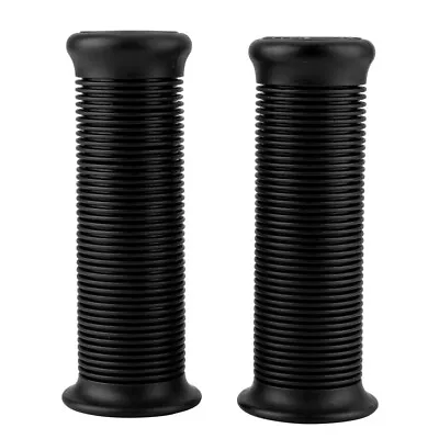 2pc 1inch 25mm Motorcycle Handlebar Vintage TPU Handle Grip Black HA • $18.67