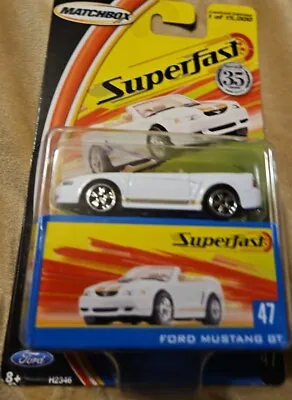  2004 Matchbox Superfast 35th Anniversary #47 Ford Mustang GT (White) • $7