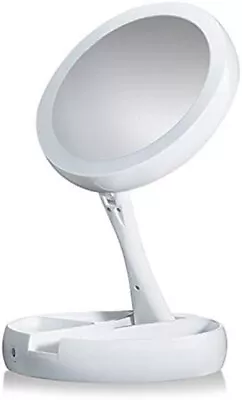 Lighted Makeup MirrorDouble Sided 10X Magnifying Mirror XJ-988 • $11.95