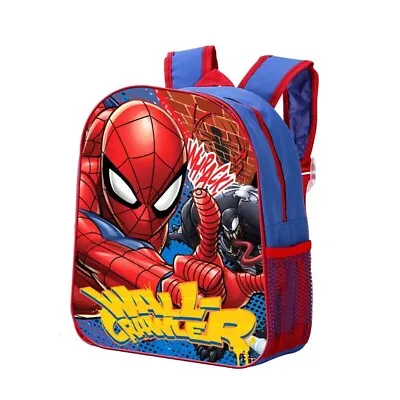 Marvel Spiderman Wall Crawler Kids Backpack Children' Junior Toddlers School Bag • £9.99