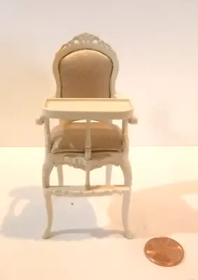 Bespaq Dollhouse Miniature  Sweet Wreath  High Chair 1647 White Finish • $36