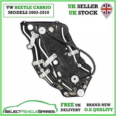 New Vw Beetle Mk2 Cabriolet Drivers Side Right Rear Window Regulator 2003-2010 • $180.41