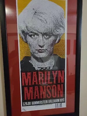 *SIGNED* MARILYN MANSON (Print Mafia) 10x24 Poster  Myra Hindley  VERY VERY RARE • $220