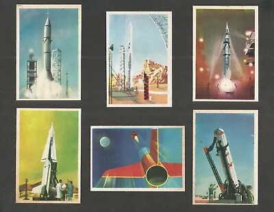 $23.99 • Buy MISSILES AND ROCKETS-Lot Of 6vintage 1960's Cards No.2 -FREE SHIPING