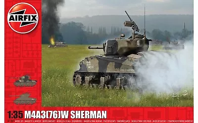 Airfix Products A1365 1:35 M4A3(76)W Sherman Tank Plastic Model Kit • $45.54