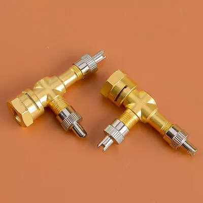 2pcs TPMS Valve Tee Adapter 3-way Pure Copper Motorcycles Automobiles Car Acc • $15.83