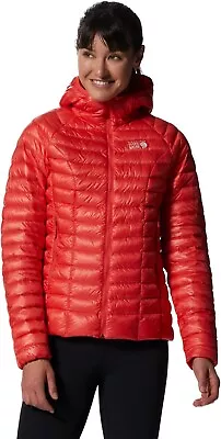 Mountain Hardwear Women's US M Ghost Whisperer/2 Hoody Jacket Orange Red OL6293 • $149.99