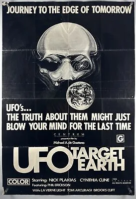 UFO TARGET EARTH Movie Poster (VeryGood) One Sheet 1974 Sci-Fi 22795 • $20