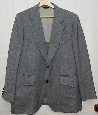 Pendleton High Grade Western Wear Gray Suit Jacket Blazer USA Made Men's Size 40 • $42.98