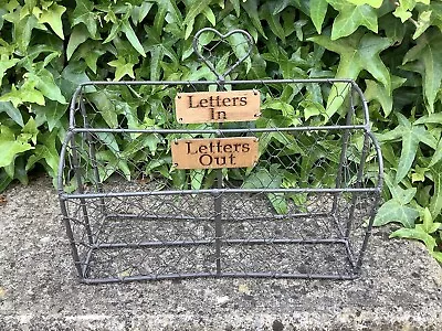 Chicken Wire Letter Rack Storage Tidy ~ Shabby Chic • £6.99