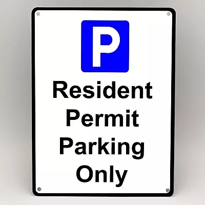 Resident Permit Parking Metal Sign Blue Badge Car Space Garage Access Keep Clear • £7.99