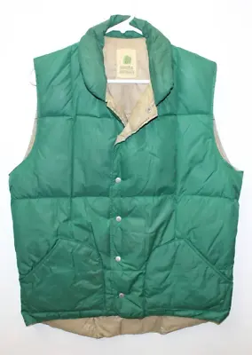 Immaculate Vintage Sierra Designs Light Down Vest In Green Size M Circa 1980s • $70