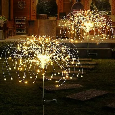 $11.99 • Buy 150LED Solar Firework Fairy Lights Waterproof Outdoor Path Garden Decor Lamp