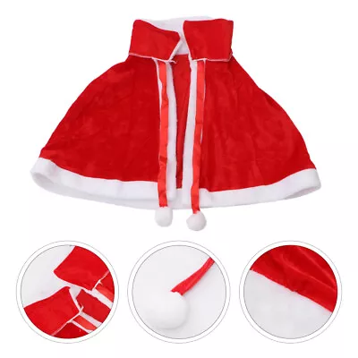  Red Shawl Hooded Cape Robe Creative Santa Claus Miss Simple • £11.68