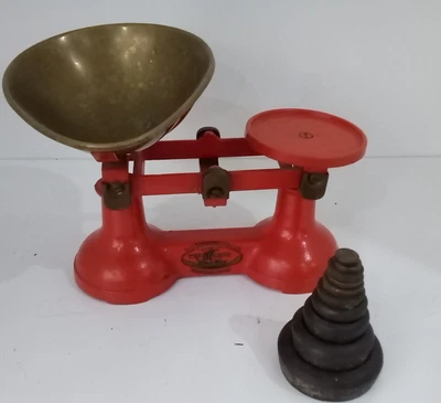 £25 • Buy Weighing Scales FJ Thornton The Viking Red 9 Imperial & 1 Metric Weight