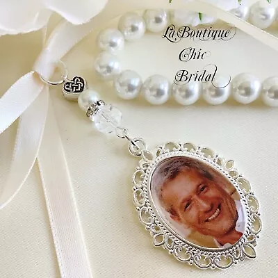 £5.69 • Buy *PHOTO ADDED *Bridal Bouquet Photo Frame Memory Charm Bride Wedding Bridal Gift